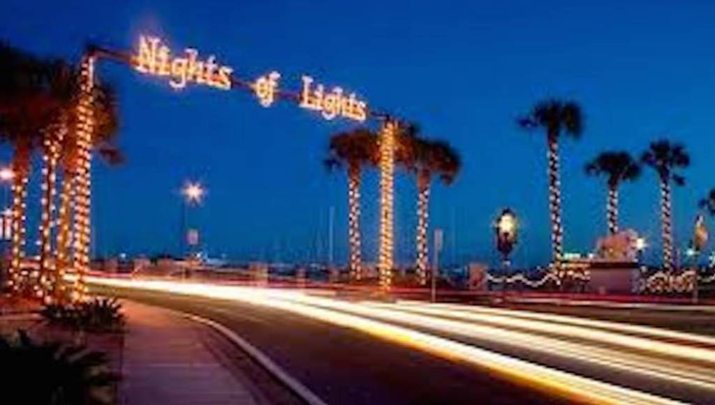 Nights of Lights welcome sign 